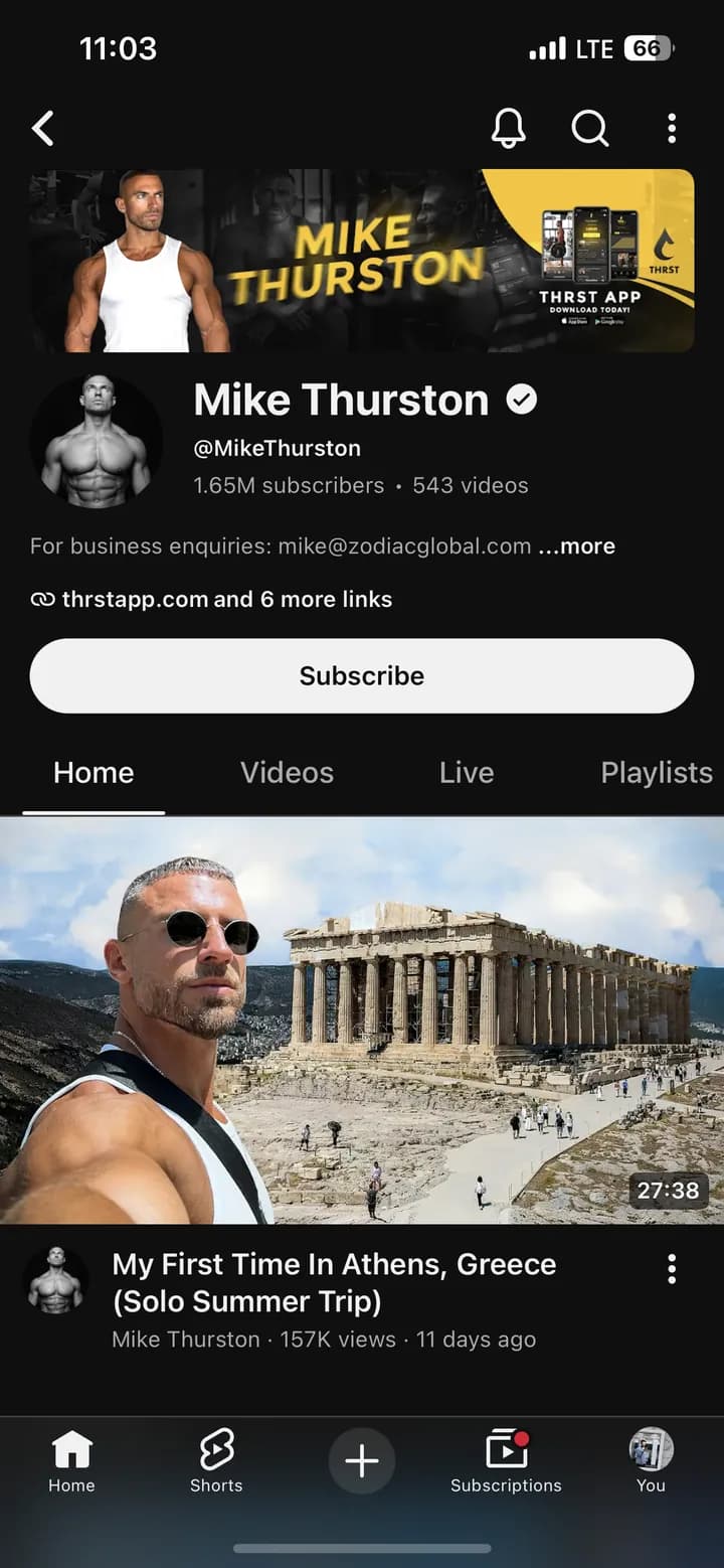 Mike Thurston — channel / profile